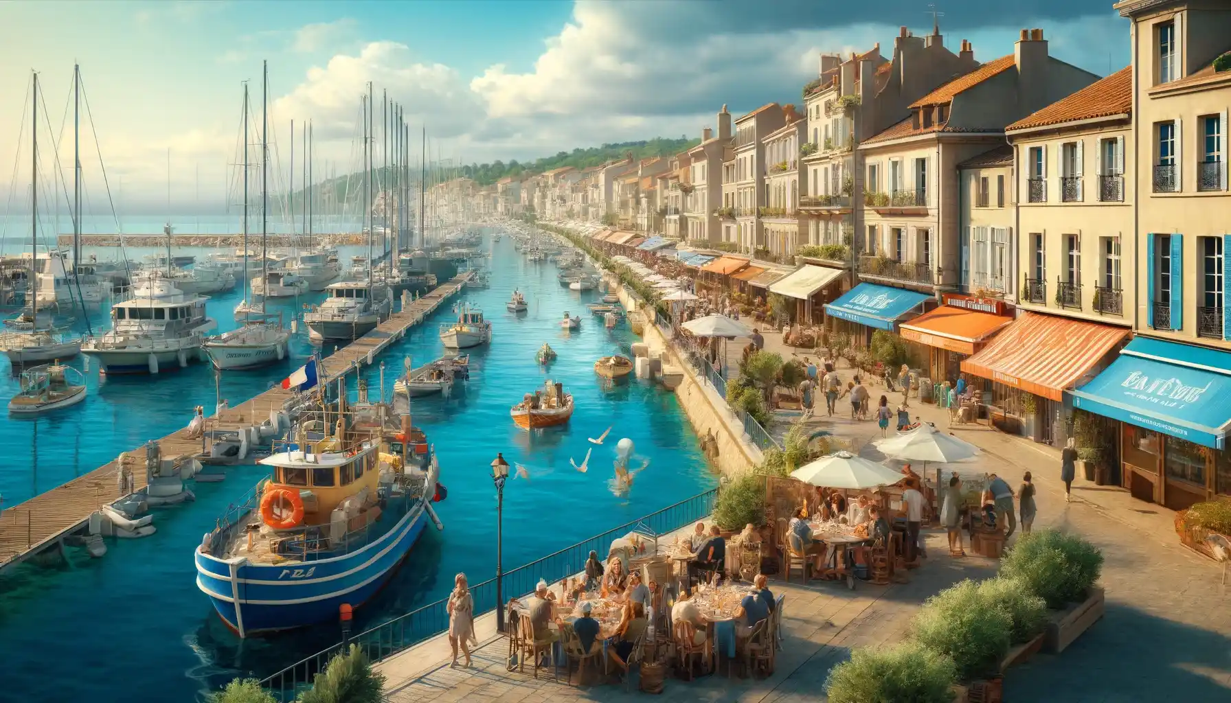 le port de Carry-le-Rouet, en France, grouillant d'activité.